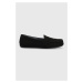 Mokasíny Polo Ralph Lauren Declan Bear dámské, černá barva, na plochém podpatku