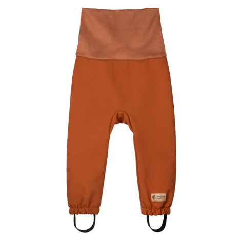 Dětské rostoucí softshellové kalhoty s membránou Monkey Mum® - Podzimní listí 110/116