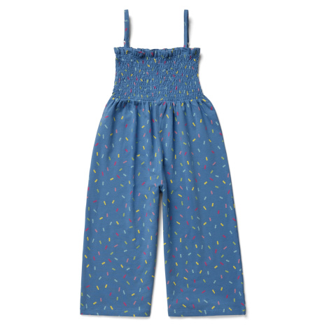 Tchibo - Overal v 7/8 délce - pro dívky - vel. 98/104 - barva: modrá/s potiskem