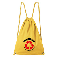 DOBRÝ TRIKO Bavlněný batoh s potiskem Fishing Barva: Žlutá
