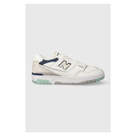 Kožené sneakers boty New Balance BB550WCA bílá barva