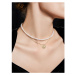 Éternelle Dvojitý náhrdelník se sladkovodními perlami Diogena NH1235-H012X1207 Zlatá 40 cm + 5 c
