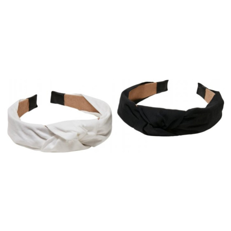 Light Headband With Knot 2-Pack - black/white
