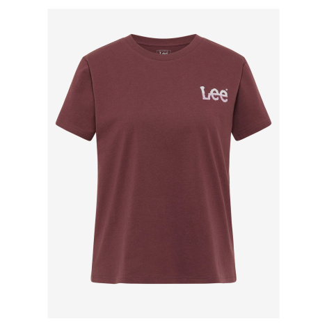 Vínové dámské tričko Lee