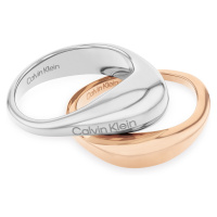 Calvin Klein Stylová souprava bicolor prstenů Elongated Drops 35000449 56 mm