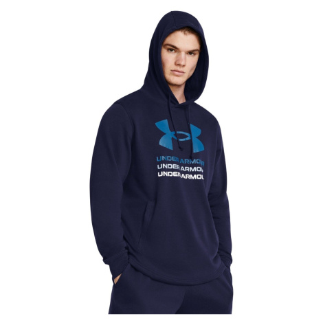 Mikina Rival Terry Graphic Hood Blue - Under Armour