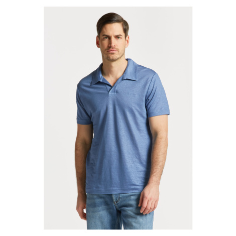 POLOKOŠILE GANT LINEN SOLID SS POLO modrá