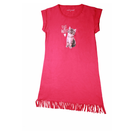 Dívčí noční košilka - Wolf S2082, růžová Barva: Růžová