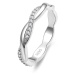 Stříbrný prsten s propletením