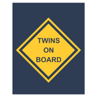Těhotenské tričko s motivem Twins on board - dvojčátka