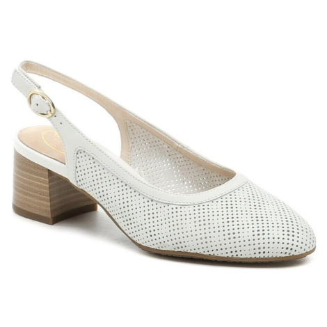 Tamaris 8-89501-42 bílá dámská letní obuv na podpatku Bílá