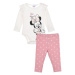 BÍLO-RŮŽOVÝ SET BODY A LEGÍNŮ MINNIE MOUSE Barevná