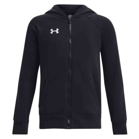 Under Armour RIVAL FLEECE FZ HOODIE Chlapecká mikina, černá, velikost