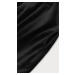 Krátké černé teplákové šaty s kapucí (AMG826A)