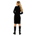 Litex Dámské šaty s dlouhým rukávem 7D021 černá