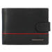 Pánská kožená peněženka na šířku Vimax Wyatar, černo/červená