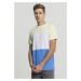 Pánské tričko krátký rukáv // Urban classics Color Block Tee horizonblue/powderyellow/wht