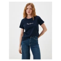 Pepe Jeans dámské tmavě modré tričko Lorette