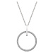 Hot Diamonds Stříbrný náhrdelník s pravým diamantem Flora DP718 (řetízek, přívěsek)