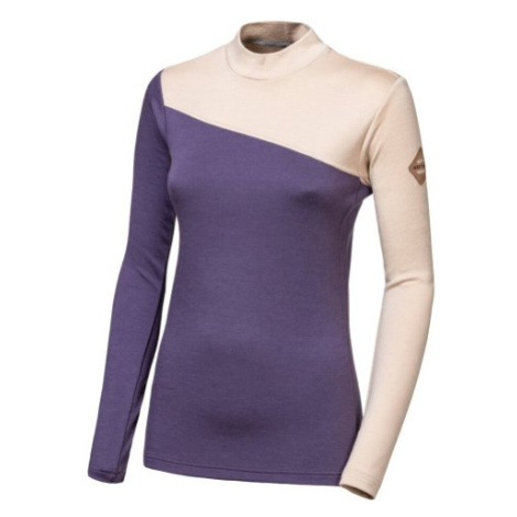 Mikina dámská SENSOR Extreme up merino fialovo/béžová