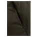 Khaki-černá oboustranná oversize vesta s kapucí (V724)