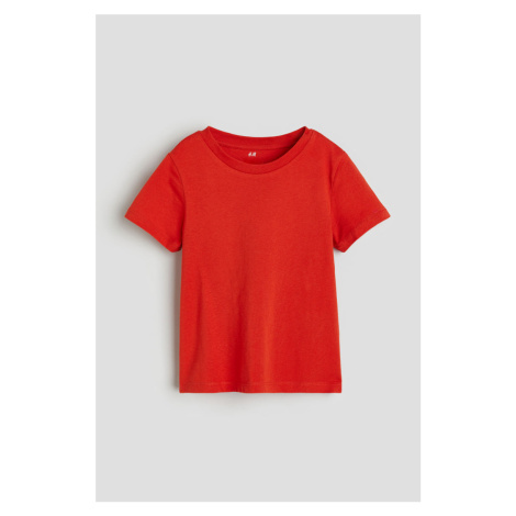H & M - Bavlněné tričko - oranžová H&M