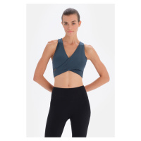 Dagi Women's Dark Green Back Detail Sports Bra