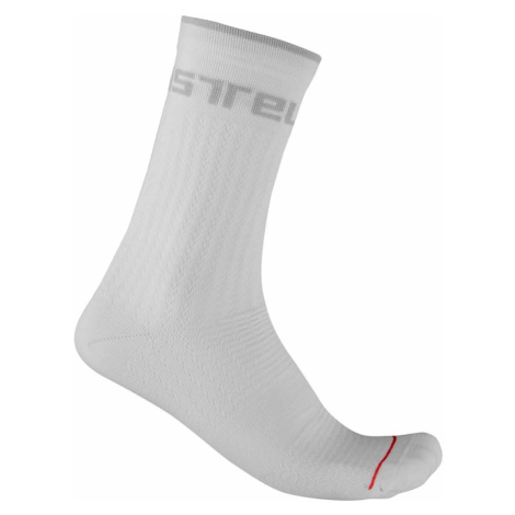 CASTELLI Cyklistické ponožky klasické - DISTANZA 20 WINTER - bílá