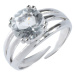 Stříbrný nastavitelný prsten s křišťálem