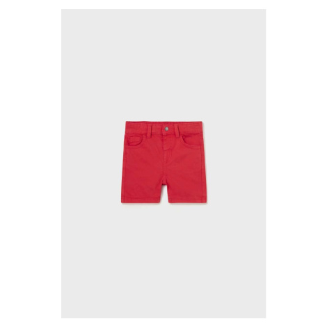 Dětské bavlněné šortky Mayoral červená barva, nastavitelný pas