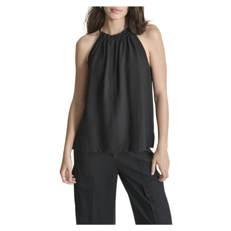 Tričko dkny s/l hltr crnkl blse black