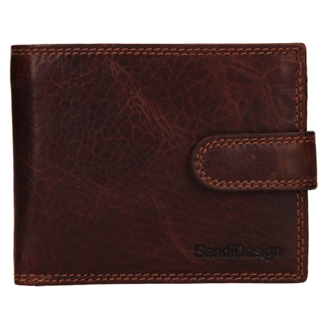 Pánská kožená peněženka SendiDesign Zrobek - hnědá Sendi Design