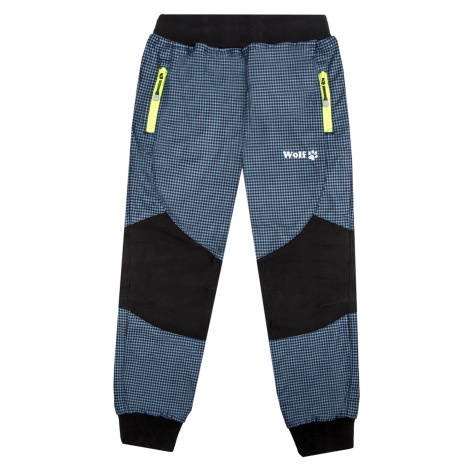 Chlapecké outdoorové kalhoty - Wolf T2251, petrol / signální zipy Barva: Petrol