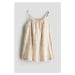 H & M - Vzorované šaty z lněné směsi - béžová