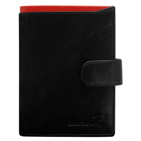 Pánská kožená peněženka s červenou vsadkou Fashionhunters
