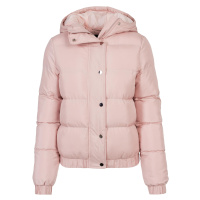 Dámská růžová bunda s kapucí