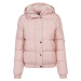 Dámská růžová bunda s kapucí
