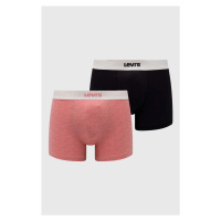 Boxerky Levi's 2-pack pánské, růžová barva