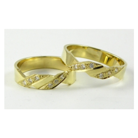 Zlaté snubní prsteny 0072 + DÁREK ZDARMA