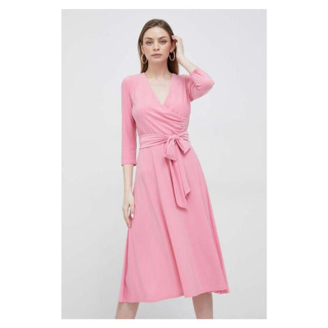Šaty Lauren Ralph Lauren růžová barva, mini, 250769904