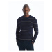 LC Waikiki Men's Crew Neck Striped Long Sleeve Knitwear Sweater