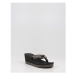 Tommy Hilfiger TOMMY WEBBING H WEDGE SANDAL Černá