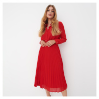 Mohito - Midi šaty s plisovanou sukní - Červená