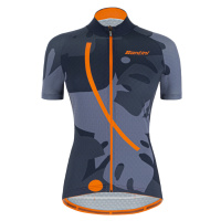 SANTINI Cyklistický dres s krátkým rukávem - GIADA MAUI LADY - vícebarevná/modrá