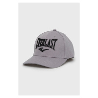 Bavlněná čepice Everlast šedá barva, s aplikací