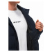 Men's quilted winter jacket - navy blue V1 EM-JAHP-0101