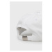 Bavlněná čepice New Balance LAH91014WT bílá barva, s aplikací