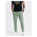 Men's jogger sweatpants - green V3 OM-PABS-0173