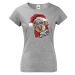 Dámské tričko s potiskem vánočního buldočku - vtipné vánoční tričko