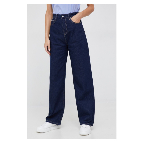 Bavlněné džíny Calvin Klein Jeans dámské, high waist